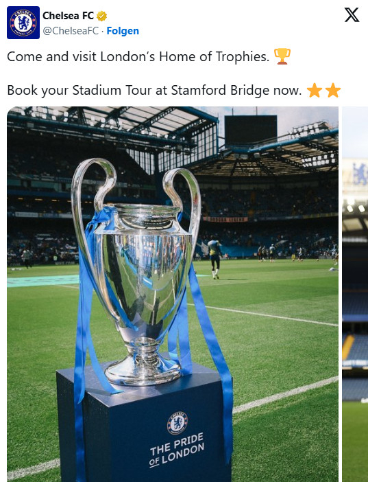 Chelsea's social media mocking Arsenal's title disappointment. /Photo=Chelsea official SNS archive