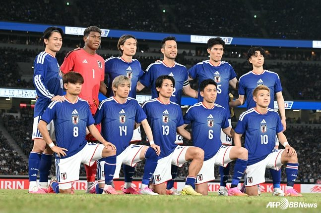Japan's national team starting lineup for the friendly match against Iceland held at Tokyo National Stadium at 7:25 p.m. on the 31st (Korea time). /AFPBBNews=NEWS1