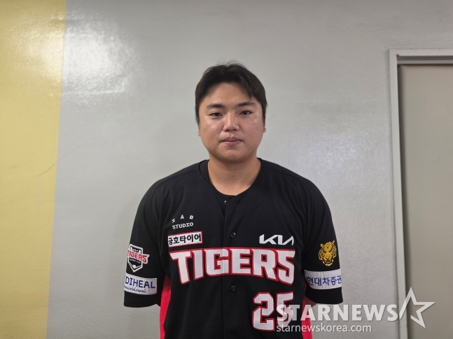 Han Jun Su của KIA đã phỏng vấn Star News trước trận đấu với LG Jamsil vào ngày 29 tháng trước. /Ảnh = Phóng viên Kim Dong Yoon