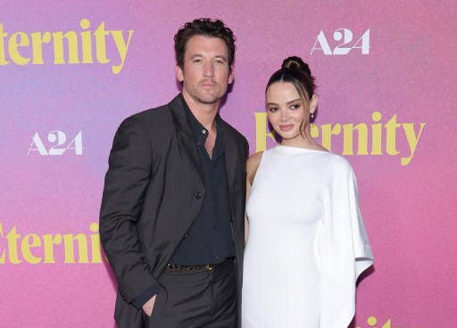 Miles Teller and Keleigh Teller couple /AFPBBNews=NEWS1
