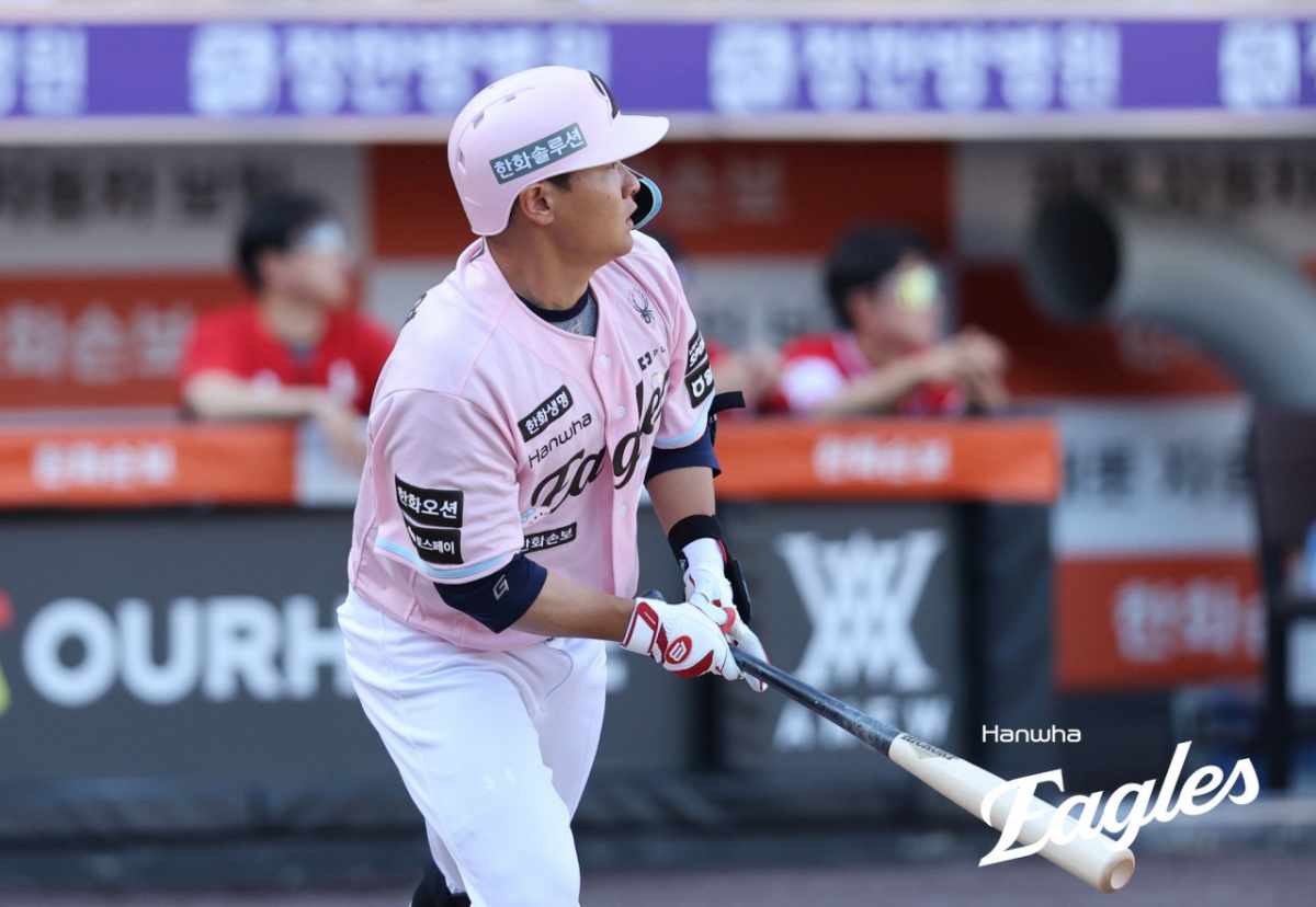 Kim Tae-yeon de los Hanwha Eagles. /Foto=Hanwha Eagles