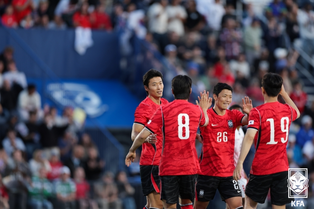 Imagen del partido amistoso contra Trinidad y Tobago el mes pasado. /Foto=Proporcionado por la Federación Coreana de Fútbol
