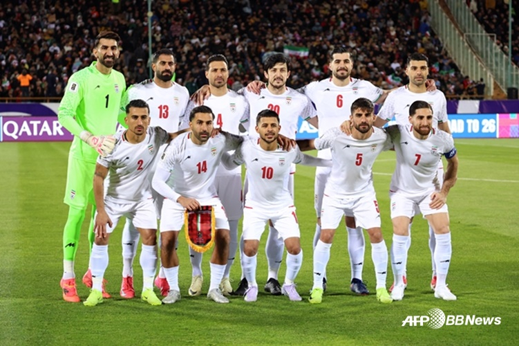 サッカーイラン代表。 /AFPBBNews=ニュース1