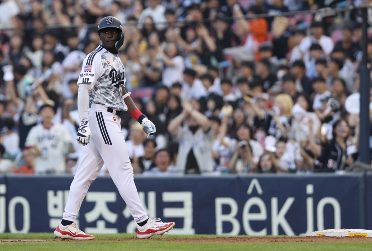 Иностранный нападающий Doosan Bears Даз Кэмерон. /Фото = Предоставлено Doosan Bears.