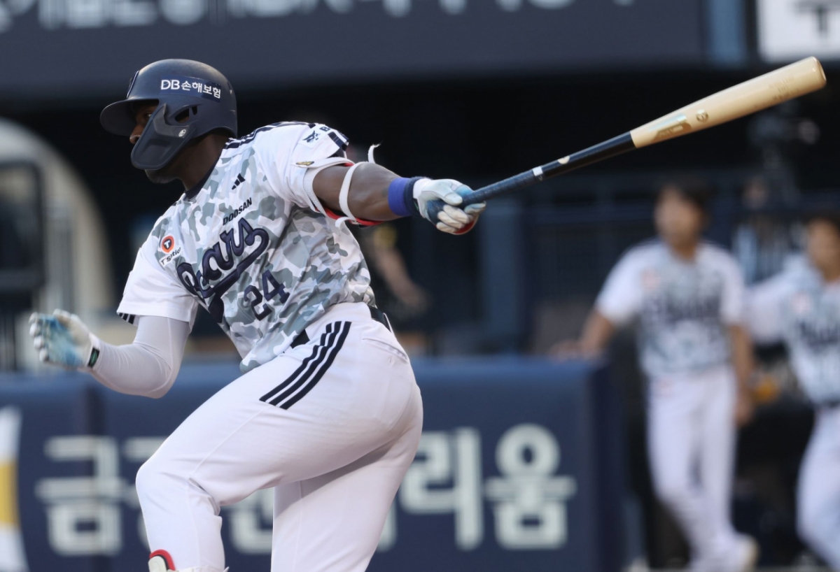 5日のダズ·キャメロンの試合の様子。 /写真=斗山ベアーズ提供