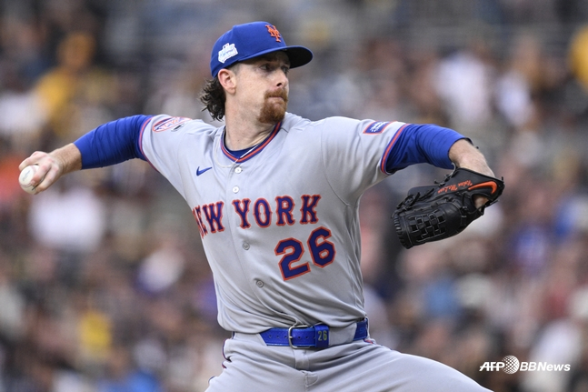 El lanzador abridor de los New York Mets, Nolan MacLean, que salió en el partido de hoy. /AFPBBNews=NEWS1