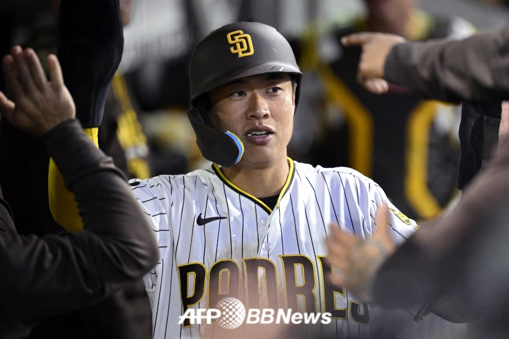 San Diego Padres infielder Song Seong-mun. /AFPBBNews=NEWS1