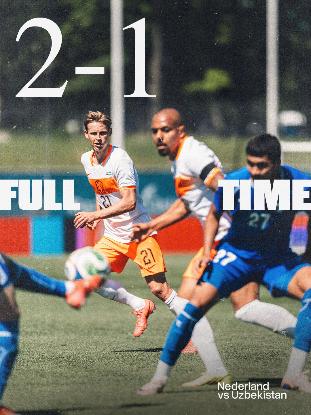 Netherlands secured a 2-1 victory over Uzbekistan in a friendly match held in New York, USA. /Photo=Capture from Netherlands Football Association SNS