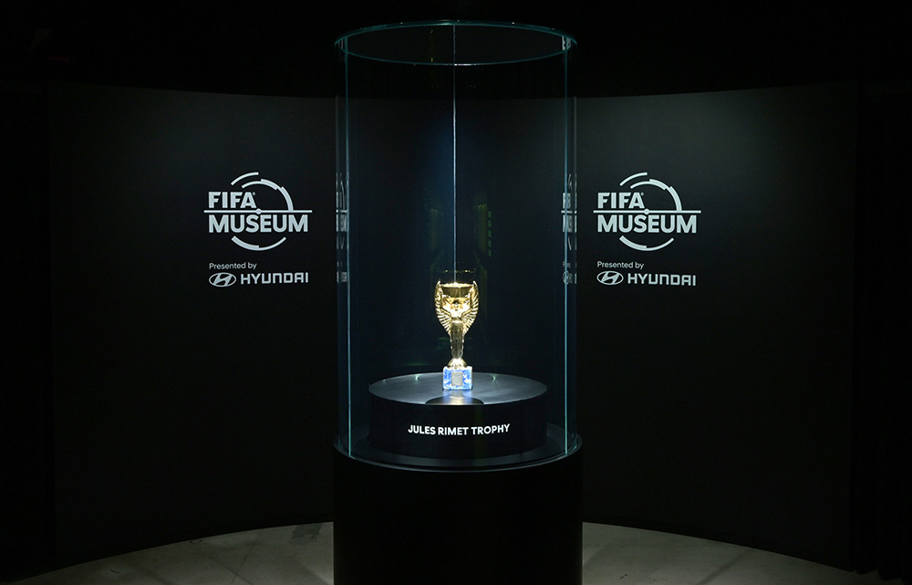 Jules Rimet Trophy exhibition at the FIFA Museum. /Photo=Hyundai Motor