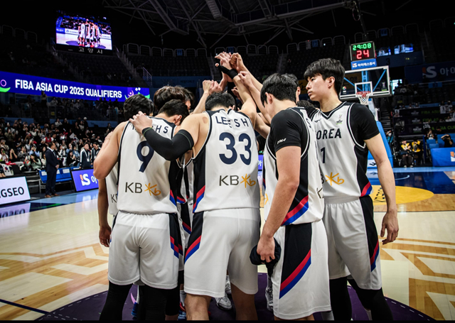Equipo nacional de baloncesto de Corea. /Foto=FIBA