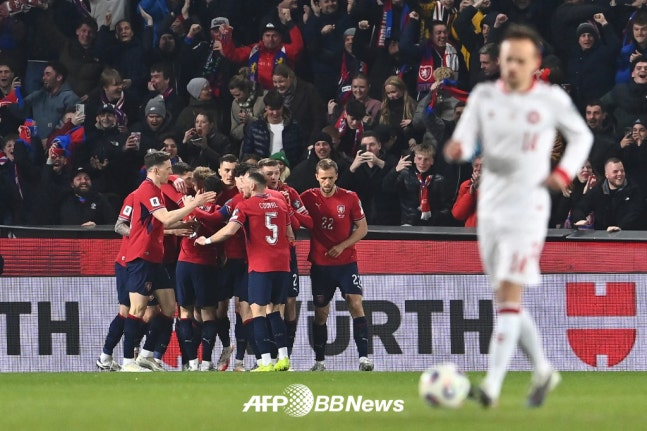 The Czech national team, which defeated Denmark in the 2026 FIFA North American World Cup European Playoffs to reach the World Cup finals for the first time in 20 years and advance to Group A, where South Korea is located. /AFPBBNews=NEWS1