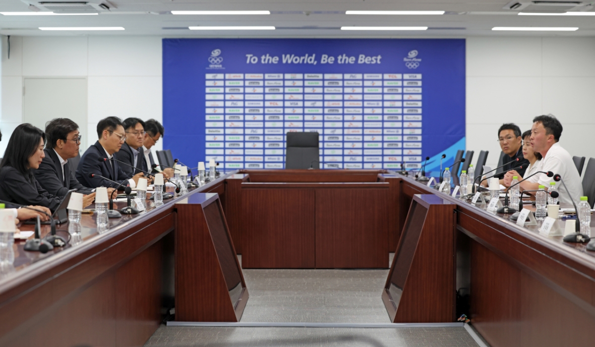 文体部のハンドボール競技場入居種目団体対策会議の様子。 /写真=文体部提供