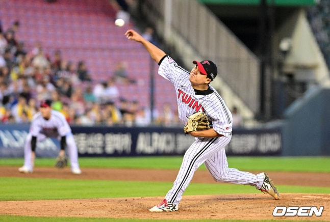 Jang Hyun-sik de LG lanza contra SSG el día 11. /Foto=OSEN