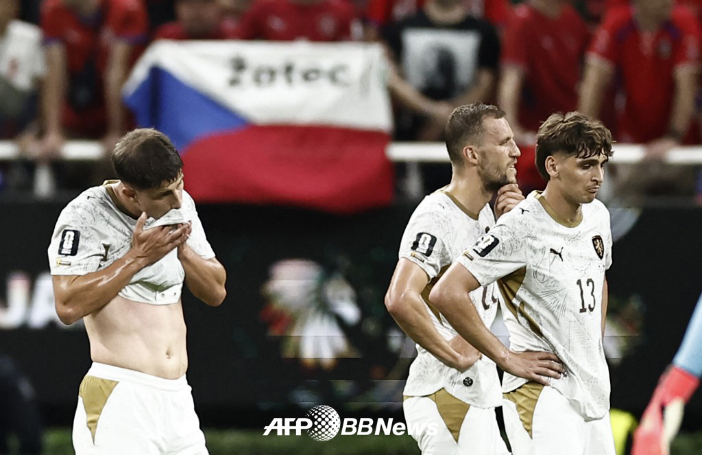 Сборная Чехии по футболу сожалеет после поражения от Кореи на чемпионате мира по футболу 2026 года в Северной Америке. /AFPBBNews =Новости 1