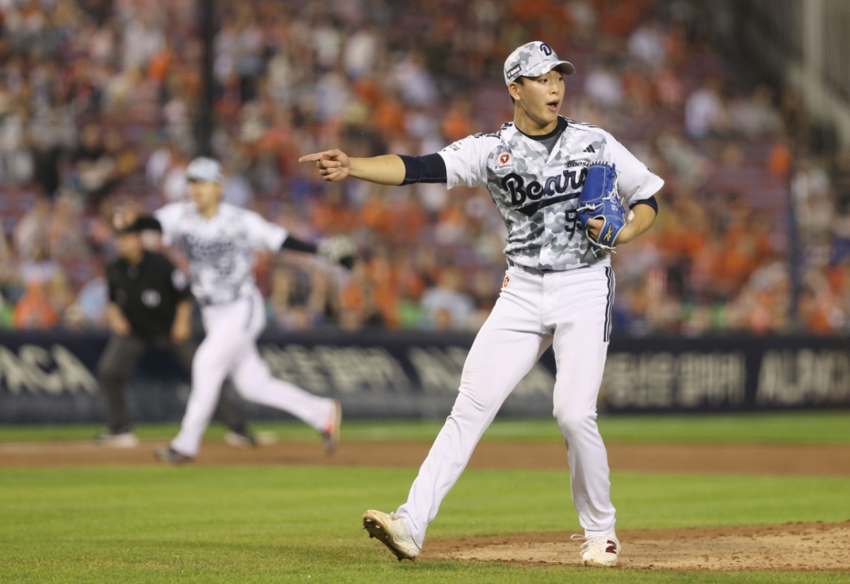 Cầu thủ ném bóng Choi Jun Ho của Doosan Bears. /Ảnh = Doosan Bears cung cấp