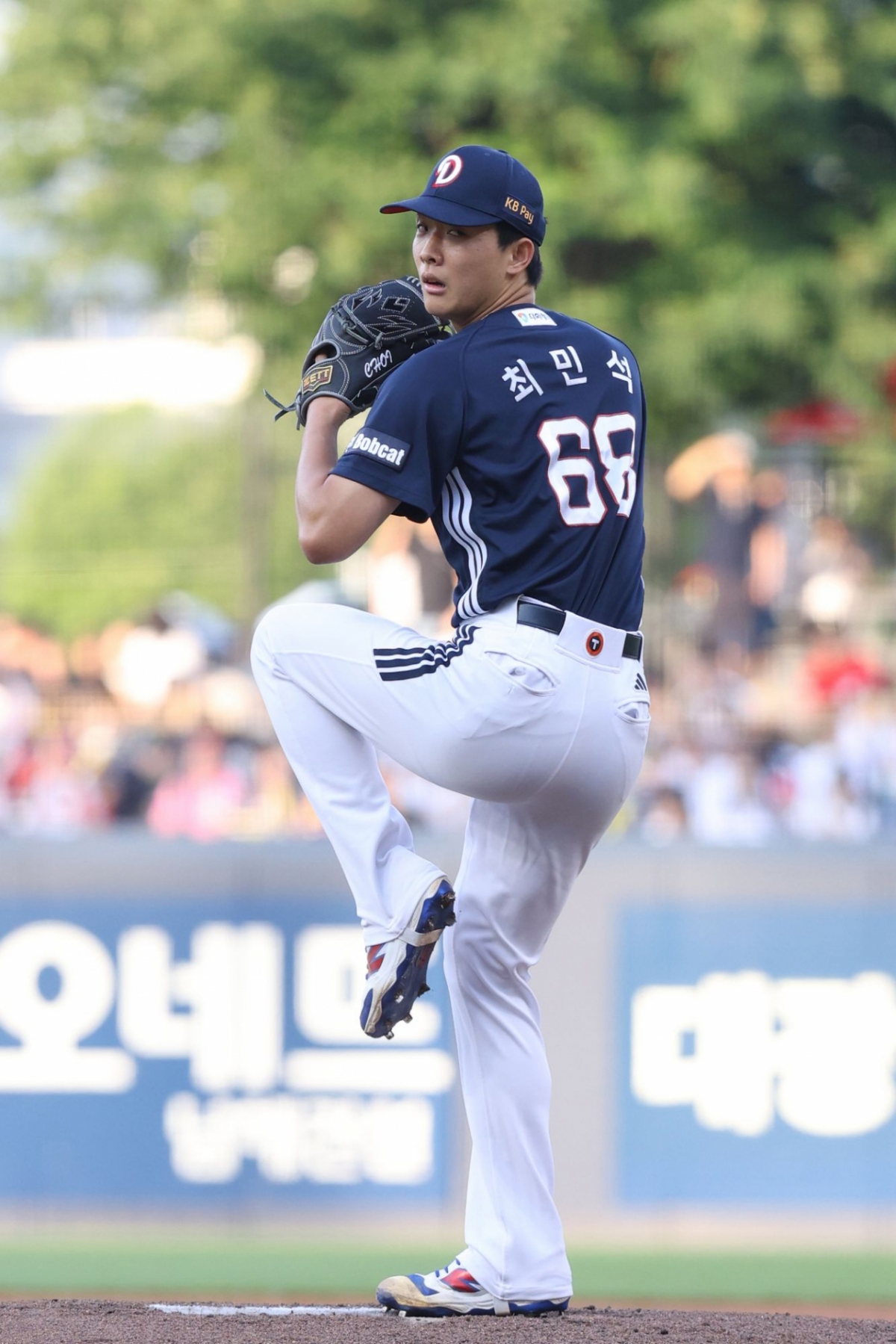 El 12, el momento de Choi Min-seok en el partido entre KIA y Doosan en Gwangju. /Foto=Doosan Bears