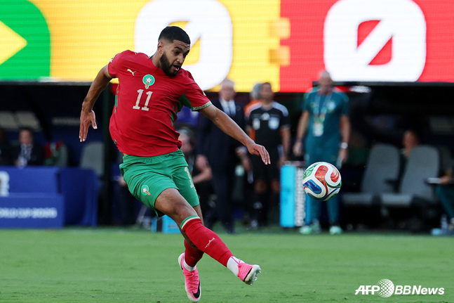 Goal scene by Morocco. /AFPBBNews=NEWS1