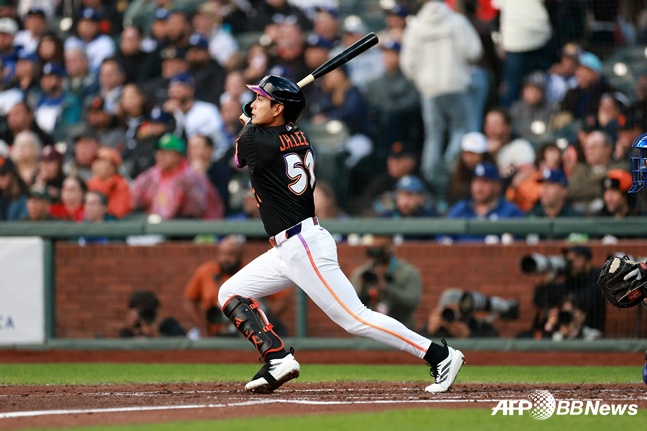 Lee Jung Hoo của San Francisco Giants. /AFPBBNews=Tin tức 1