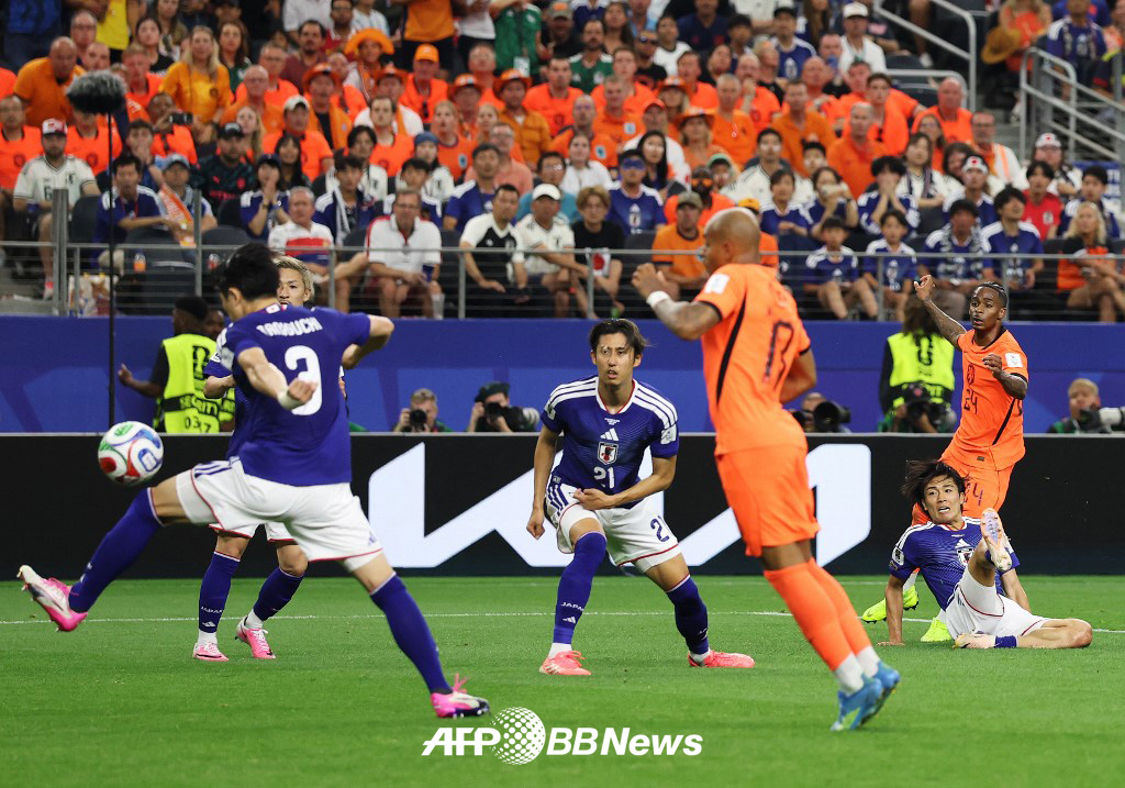 15日、米ダラス·スタジアムで行われたオランダと日本の2026 FIFA北中米ワールドカップ(W杯)1次リーグF組第1戦の様子。 /AFPBBNews=ニュース1