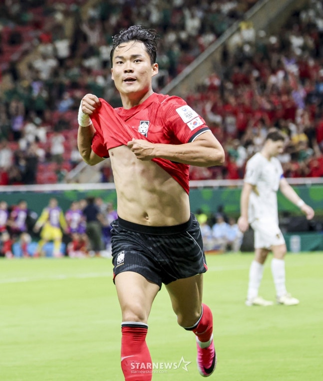 Oh Hyeon-gyu, delantero de la selección nacional de fútbol de Corea. /Foto=corresponsal jefe Kim Jin-kyung