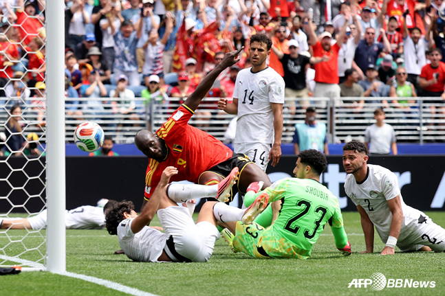 Goal-scoring scene for Belgium. /AFPBBNews=NEWS1
