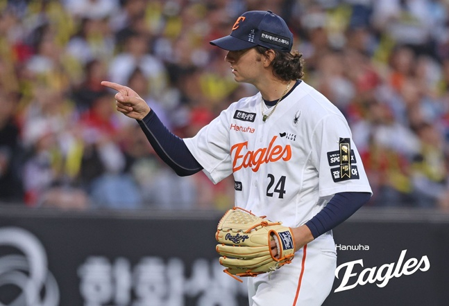"Hanwha Eagles foreign pitcher Owen White. /Photo=Hanwha Eagles