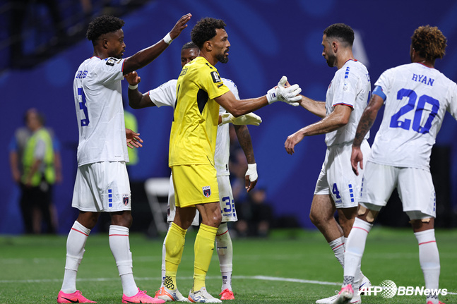Cape Verde players celebrating. /AFPBBNews=NEWS1