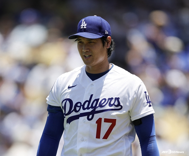 Shohei Ohtani starts on the mound. /AFPBBNews=NEWS1