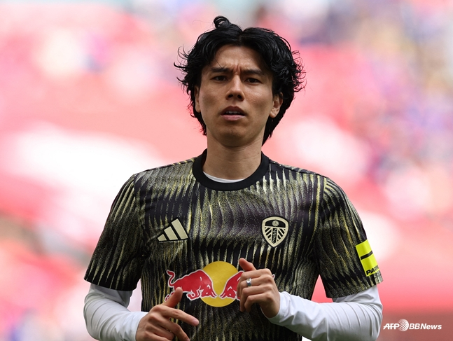 リーズ·ユナイティーズ所属でプレーする田中。 /AFPBBNews=ニュース1