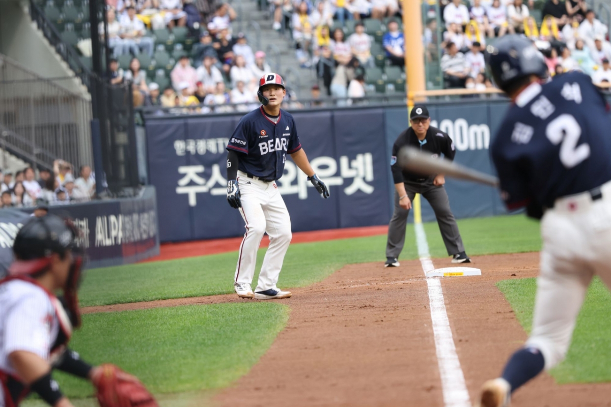 斗山ベアーズの外野手、リュ·スンミン。 /写真=斗山ベアーズ提供