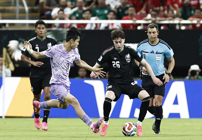 Escena del partido entre Corea y México. /AFPBBNews=NEWS1