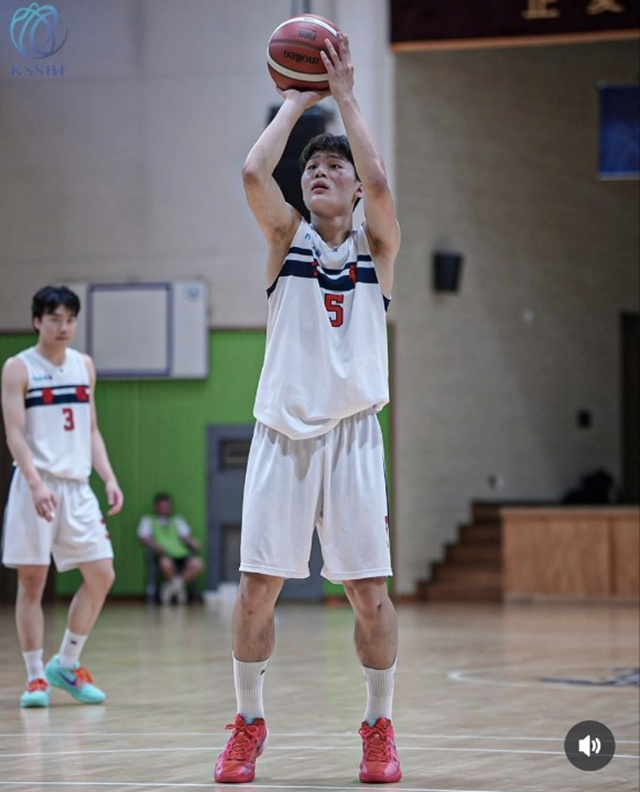 Yoon Ji Hoon./Ảnh = SNS của Liên đoàn bóng rổ trung học cơ sở và trung học phổ thông Hàn Quốc