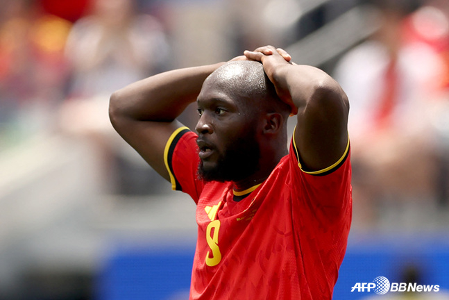 El delantero belga Romelu Lukaku, visiblemente decepcionado. /AFPBBNews=NEWS1