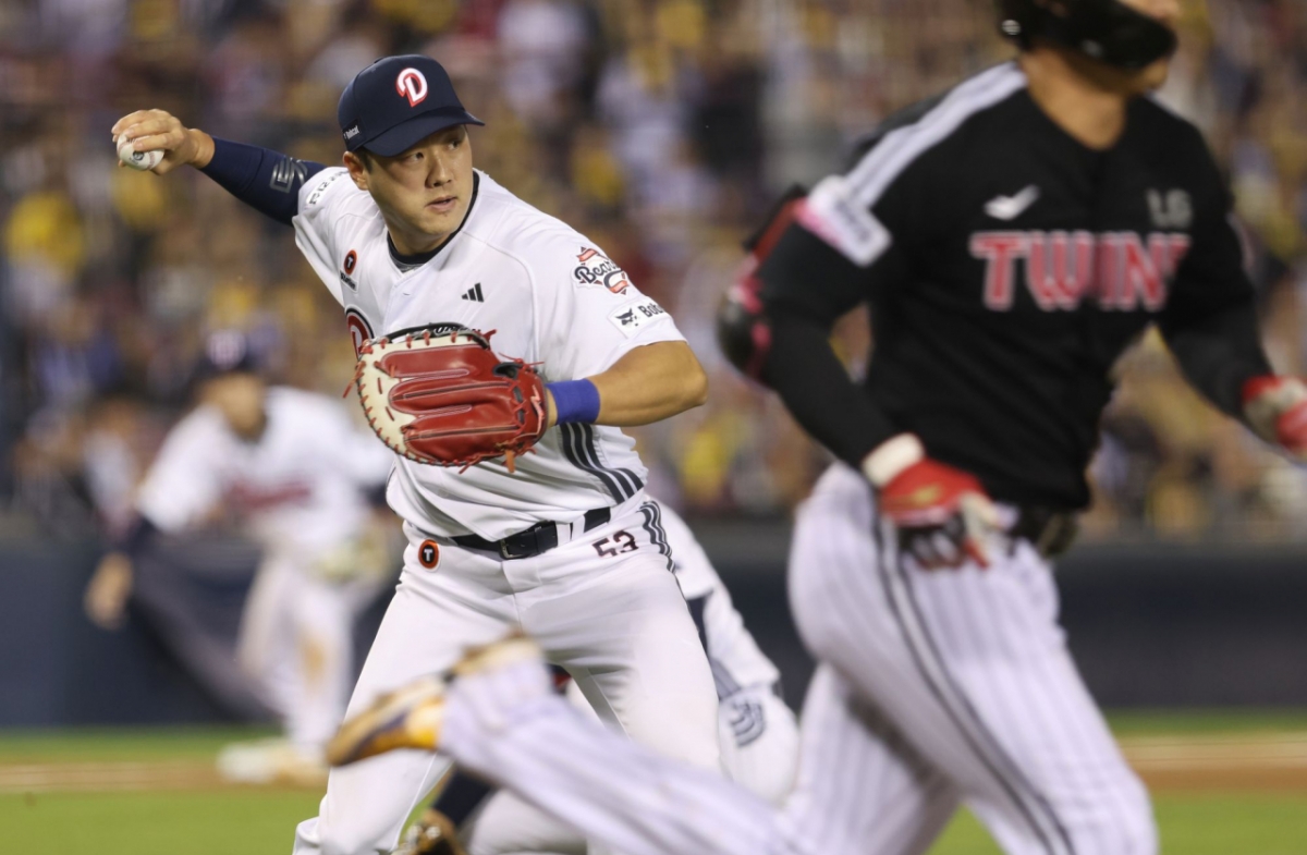El infielder de los Doosan Bears, Yang Seok-hwan. /foto=Doosan Bears