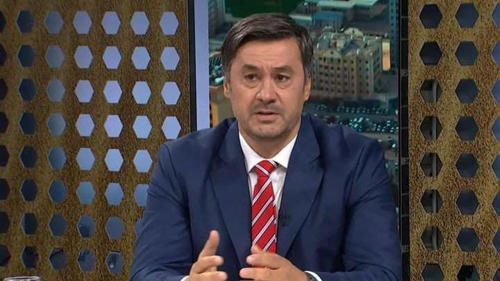 Serbian football commentator Radovan Bogdanović, who made racist remarks against Belgian defender Nathan Aké. /Photo=Social media screenshot