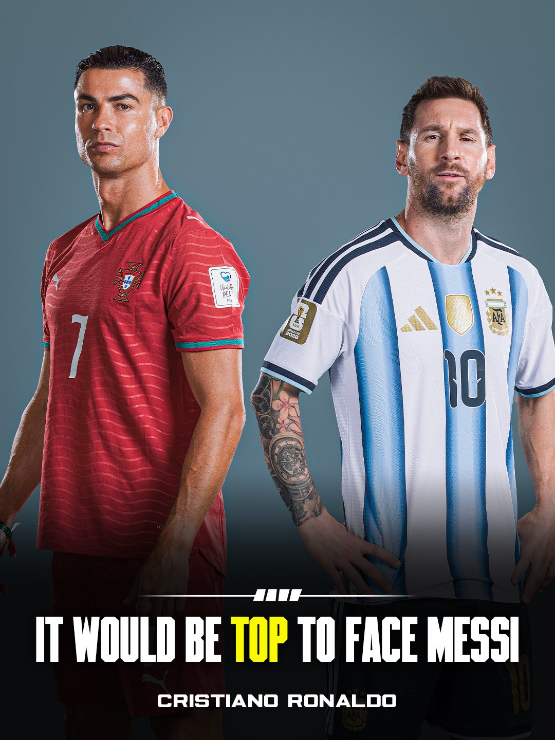 2026 FIFA北中米ワールドカップを通じて6回連続W杯本大会に出場したクリスティアーノ·ロナウド(左)とリオネル·メッシ。 /写真=ファブリツィオ·ロマーノ SNS キャプチャー