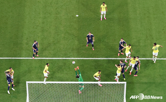 Brazil vs. Scotland match. /AFPBBNews=NEWS1