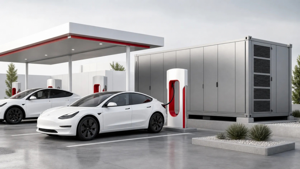 Expected diagram of Tesla Megapod