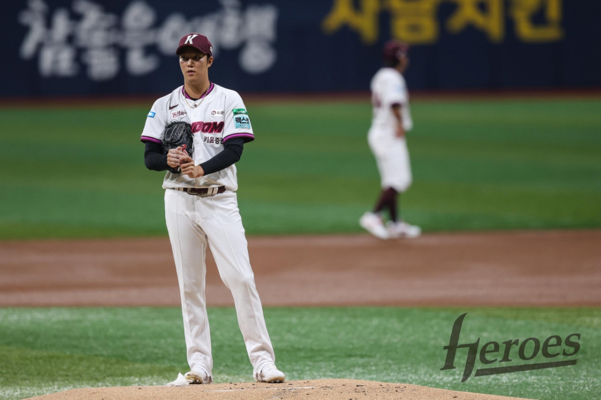 El lanzador estrella de Kiwoom Heroes, An Woo-jin. /Foto=Proporcionado por Kiwoom Heroes
