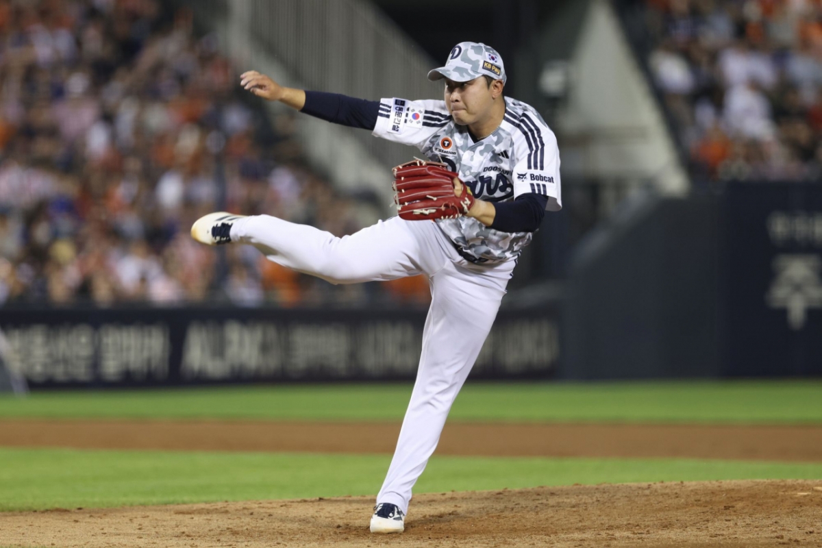 斗山ベアーズの投手、金正又（キム·ジョンウ）。 /写真=斗山ベアーズ提供