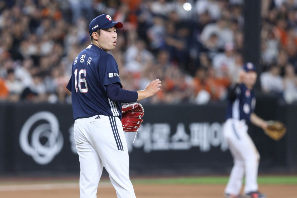 斗山ベアーズの投手、金正又（キム·ジョンウ）。 /写真=斗山ベアーズ提供
