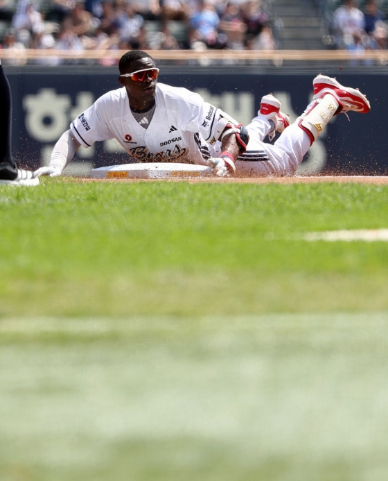Daz Cameron, bateador extranjero de los Doosan Bears. /foto=Doosan Bears