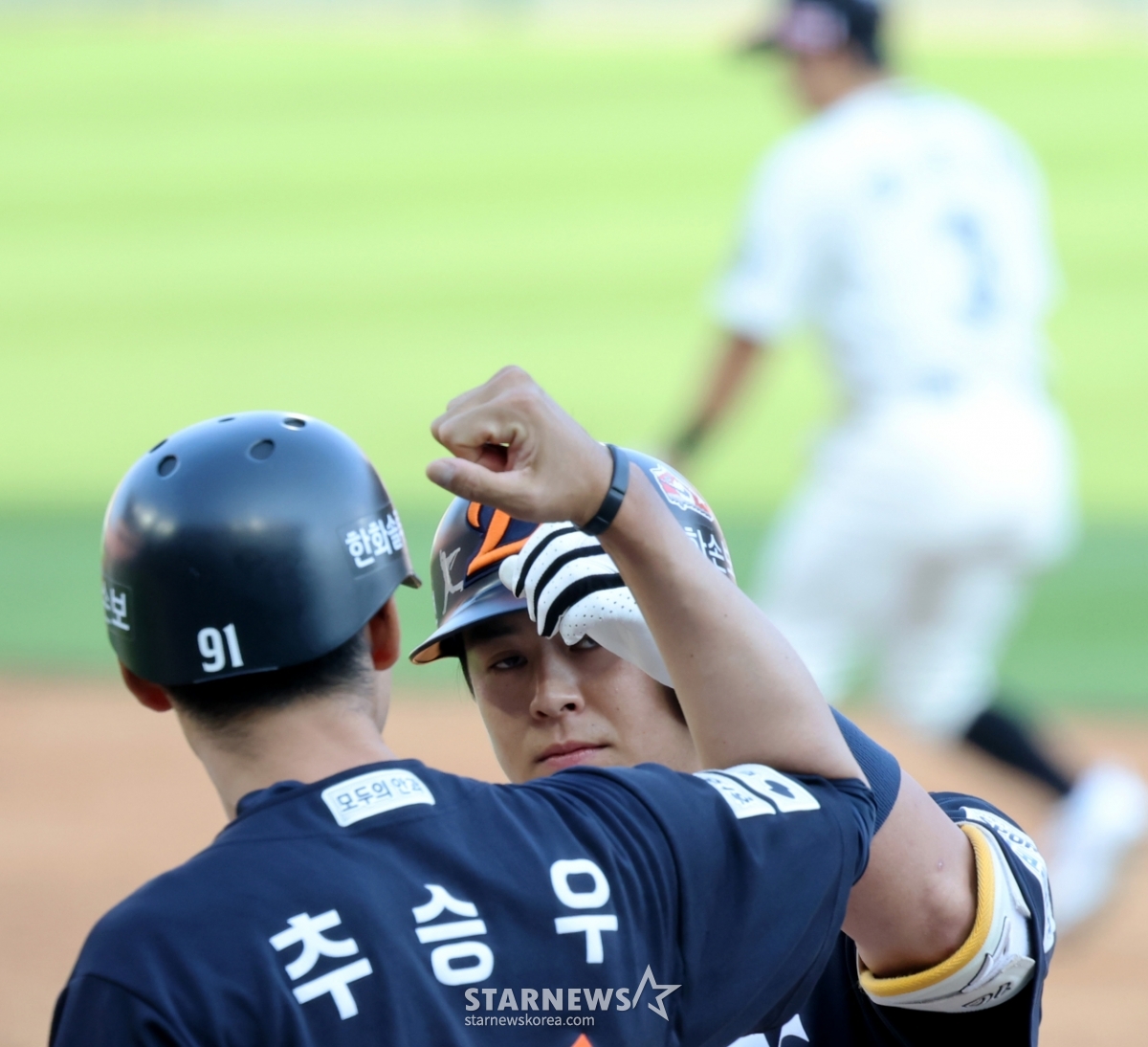 [포토]'3회초 1타점 적시타 신고' 노시환