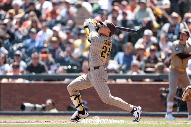 Song Sung-moon de los San Diego Padres. /AFPBBNews=NEWS1