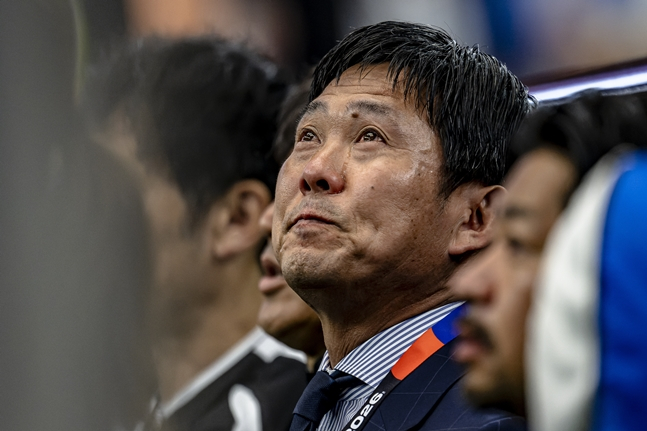 Hajime Moriyasu, entrenador de la selección de fútbol de Japón. /Foto=Reuters=NEWS1