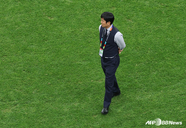 Hajime Moriyasu, head coach of the Japan national team. /AFPBBNews=NEWS1
