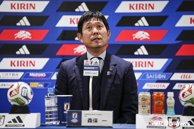 Hajime Moriyasu, head coach of the Japan national team. /AFPBBNews=NEWS1