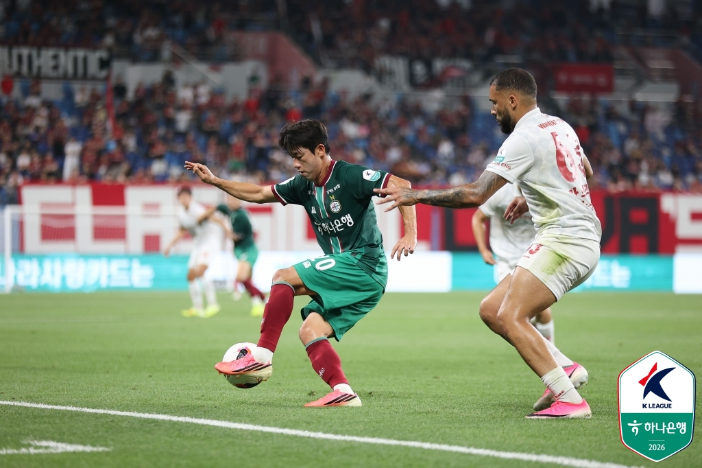 Đây là trận đấu giữa Daejeon Hana Citizen và Bucheon FC ở vòng 16 giải K League 12026 được tổ chức tại sân vận động World Cup Daejeon vào ngày 4. /Ảnh = Liên đoàn bóng đá chuyên nghiệp Hàn Quốc cung cấp