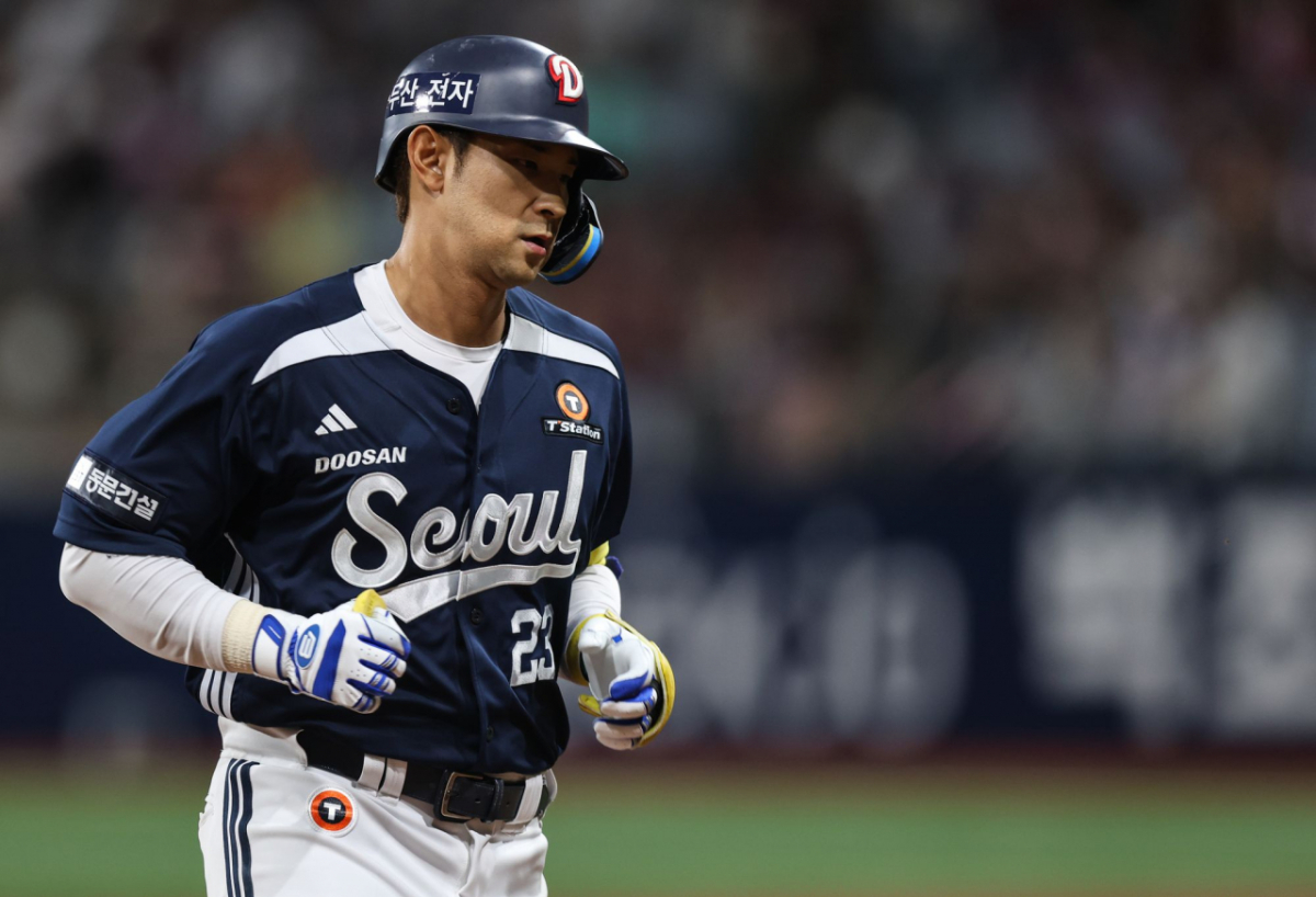 Doosan Bears infielder Kang Seung-ho. /Photo=Doosan Bears provided