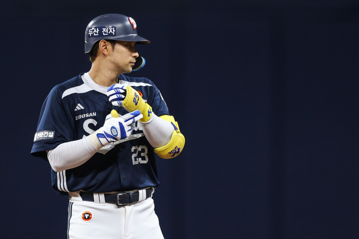 Doosan Bears infielder Kang Seung-ho. /Photo=Doosan Bears provided